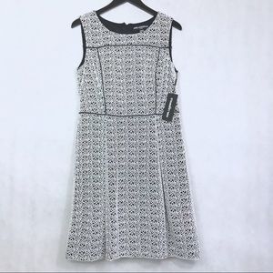 KARL LAGERFELD Lace Overlay A-Line Dress